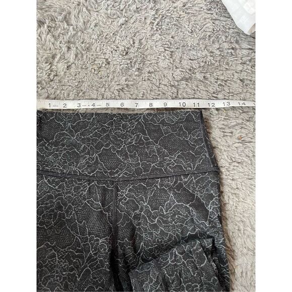 Lululemon Align Pant Cropped fit Lacescape Dark Cast Black 4 - Picture 4 of 7